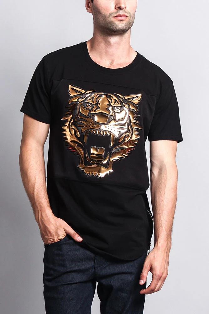 3D Metallic Embossed Tiger T-Shirt - Image 10