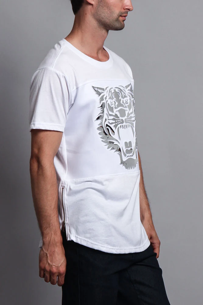 3D Metallic Embossed Tiger T-Shirt - Image 5