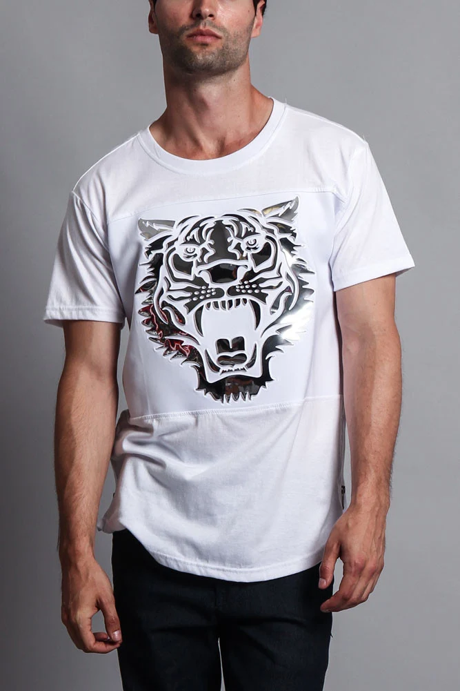3D Metallic Embossed Tiger T-Shirt - Image 6