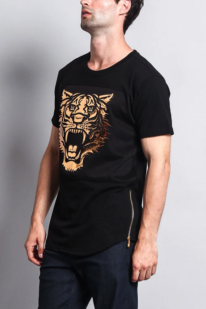3D Metallic Embossed Tiger T-Shirt - Image 7