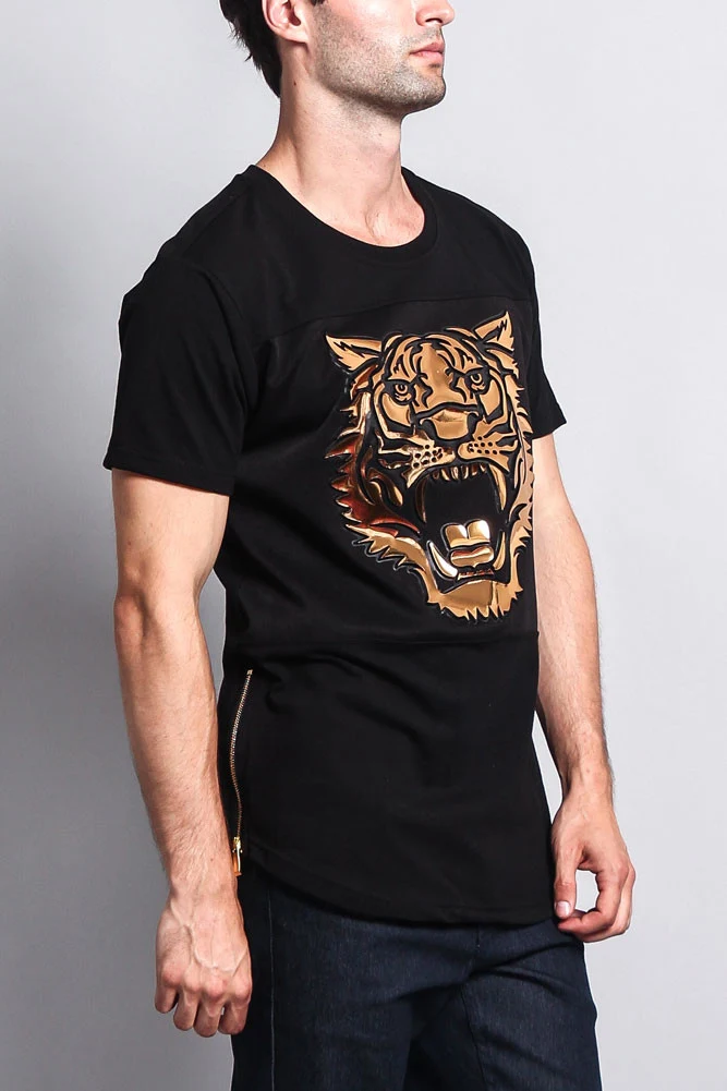 3D Metallic Embossed Tiger T-Shirt - Image 9