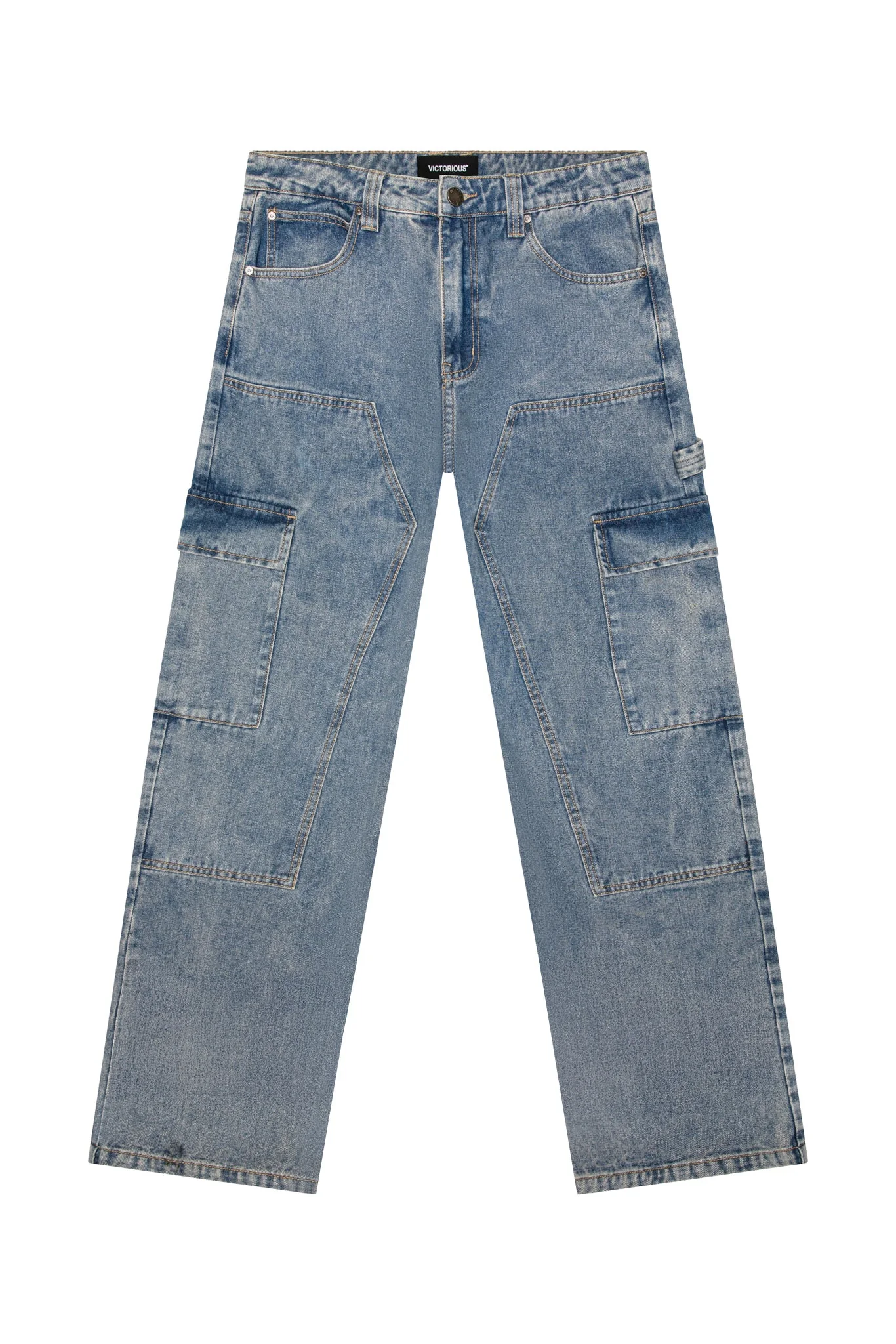 Baggy Fit Cargo Carpenter Denim Jeans - Image 2