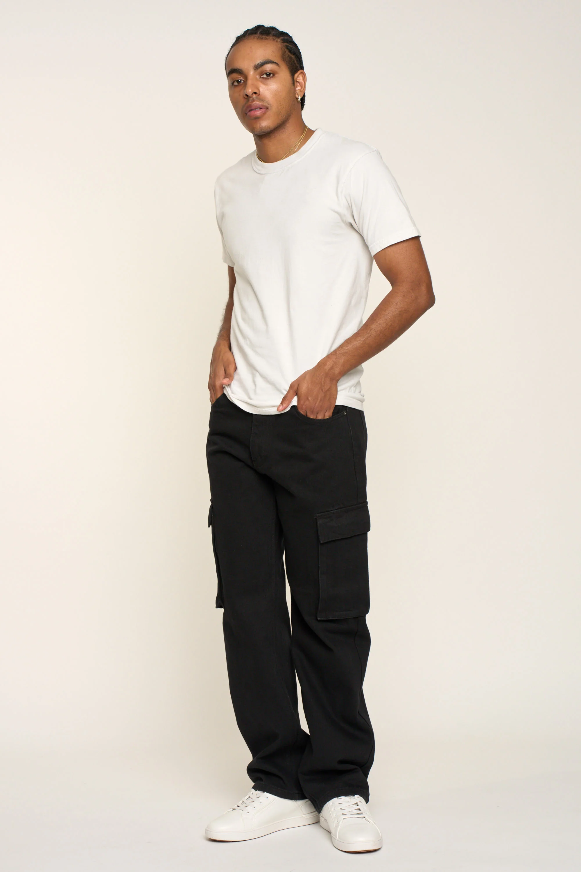 Baggy Fit Cargo Denim Jeans - Image 8