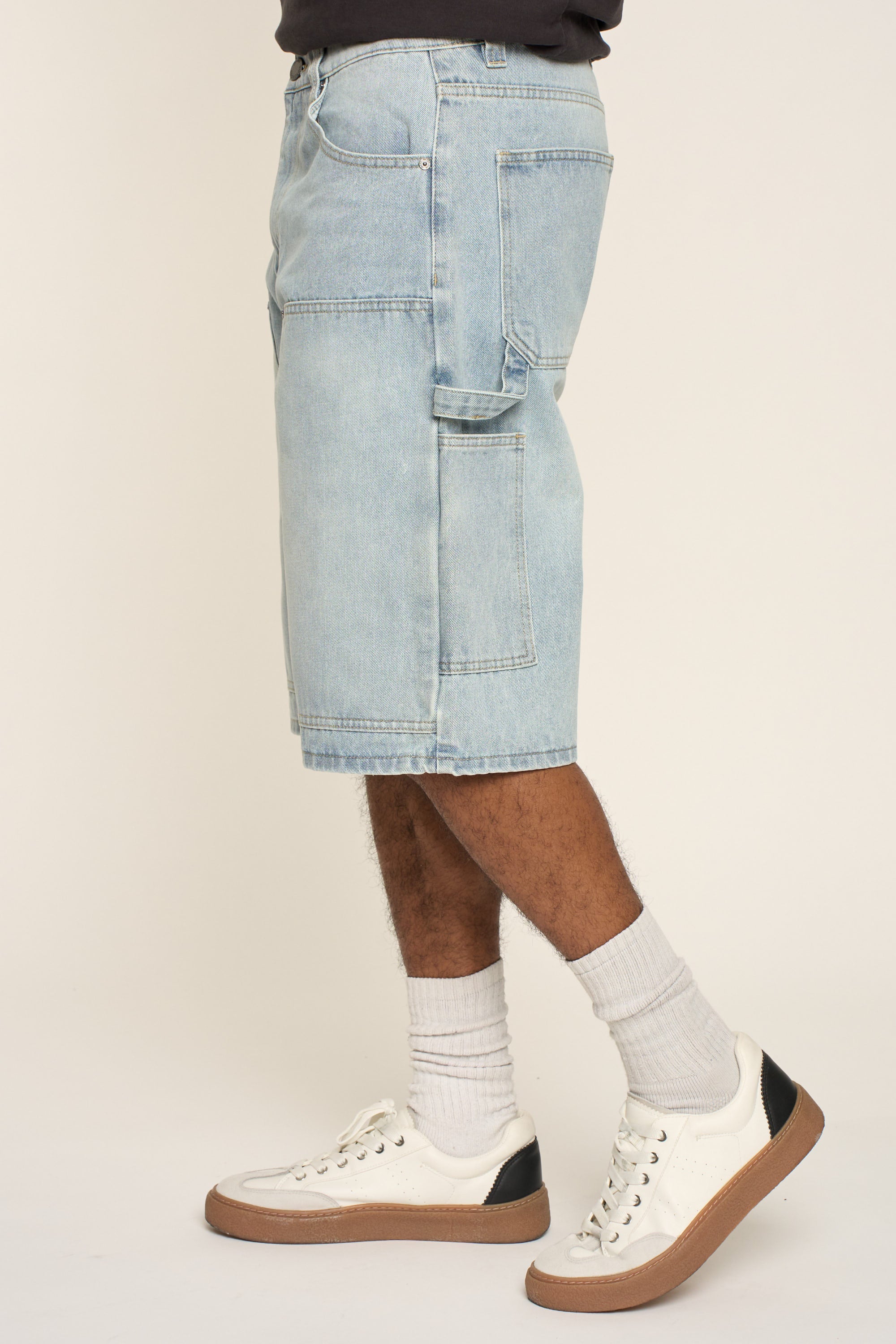 Baggy Fit Carpenter Denim Shorts - Image 11