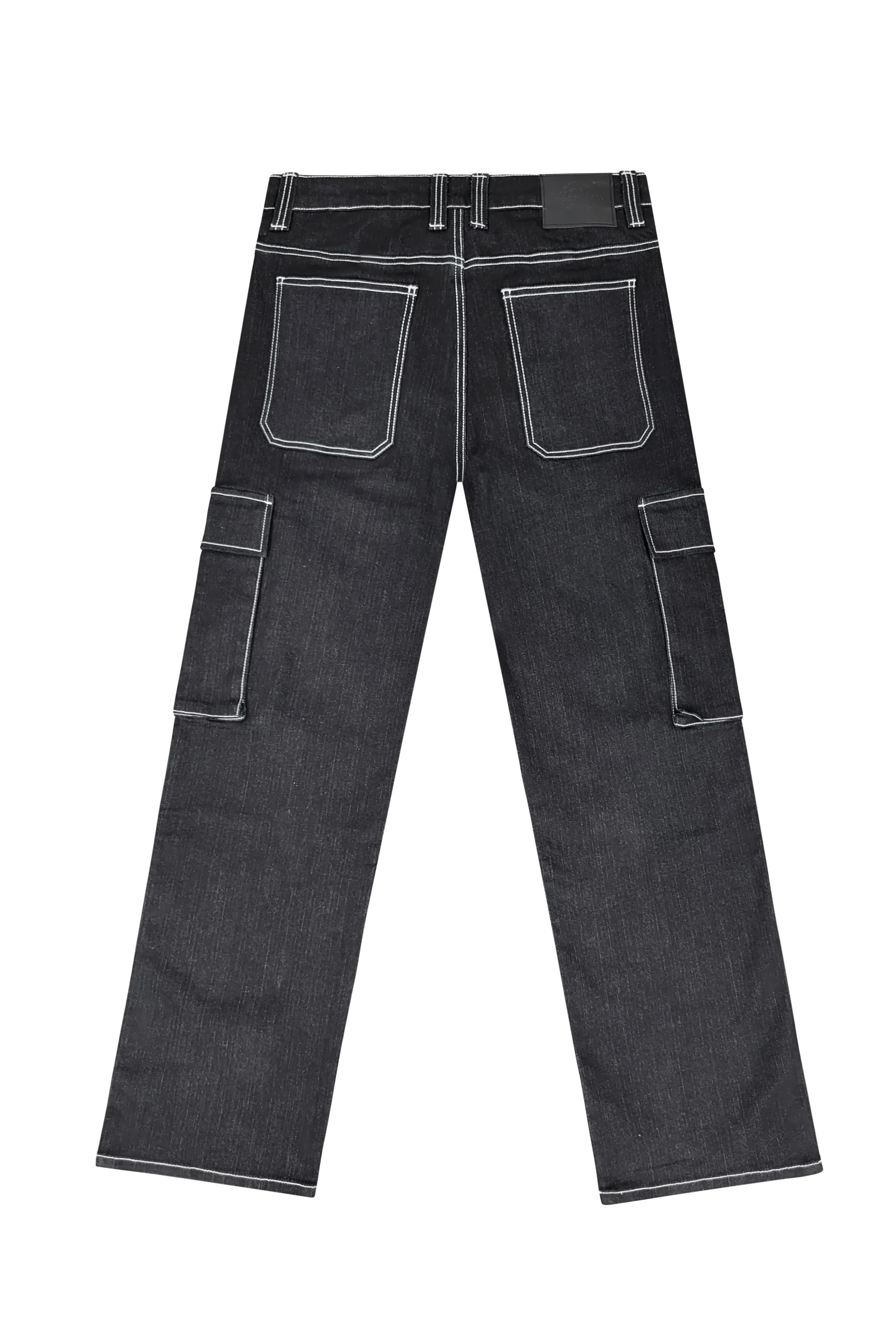 Baggy Fit Raw Denim Cargo Jeans - Image 16