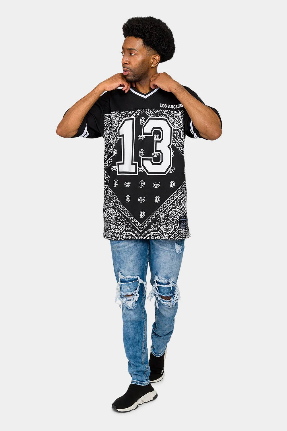 Bandana Paisley 13 Football Jersey - Image 5