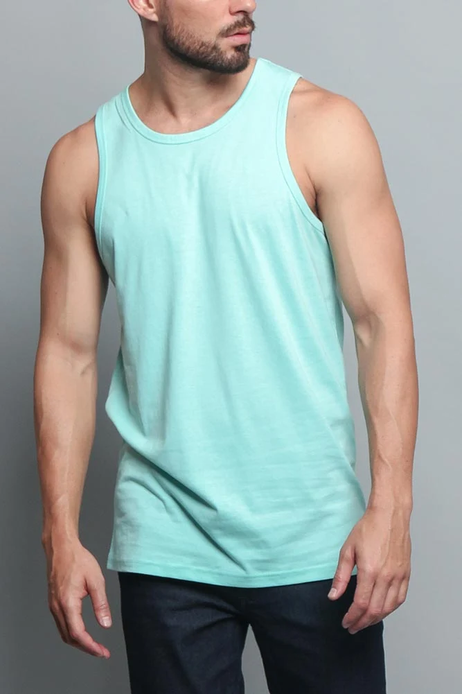 Basic Essential Straight Hem Long Length Tank Top (New Colorways) - Image 15