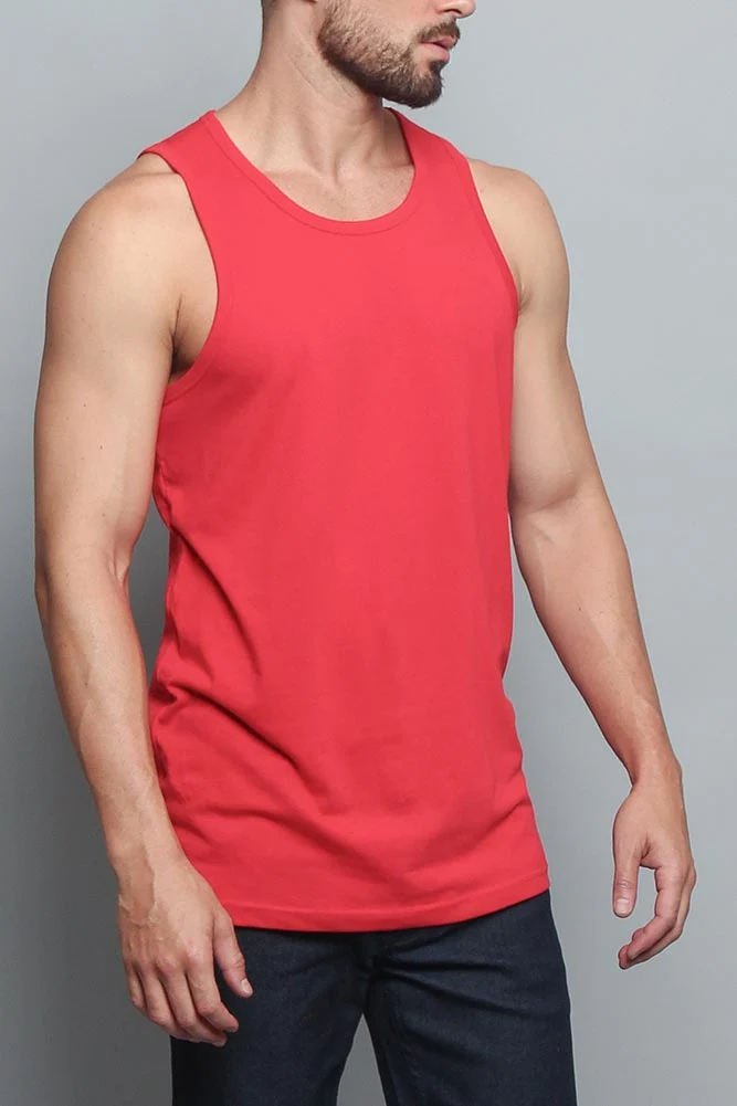 Basic Essential Straight Hem Long Length Tank Top (New Colorways) - Image 4