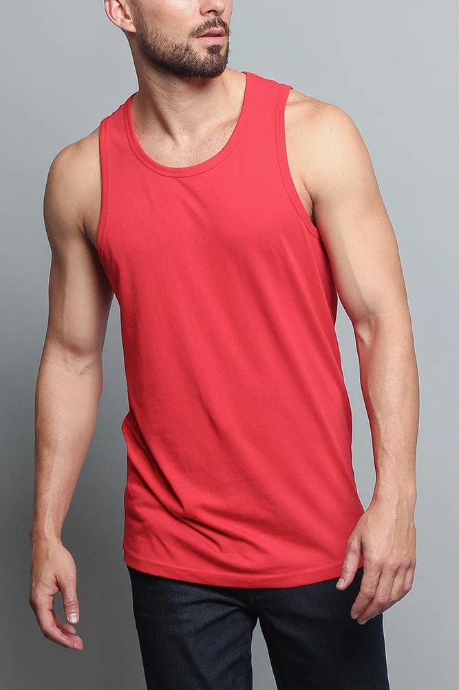 Basic Essential Straight Hem Long Length Tank Top (New Colorways) - Image 5