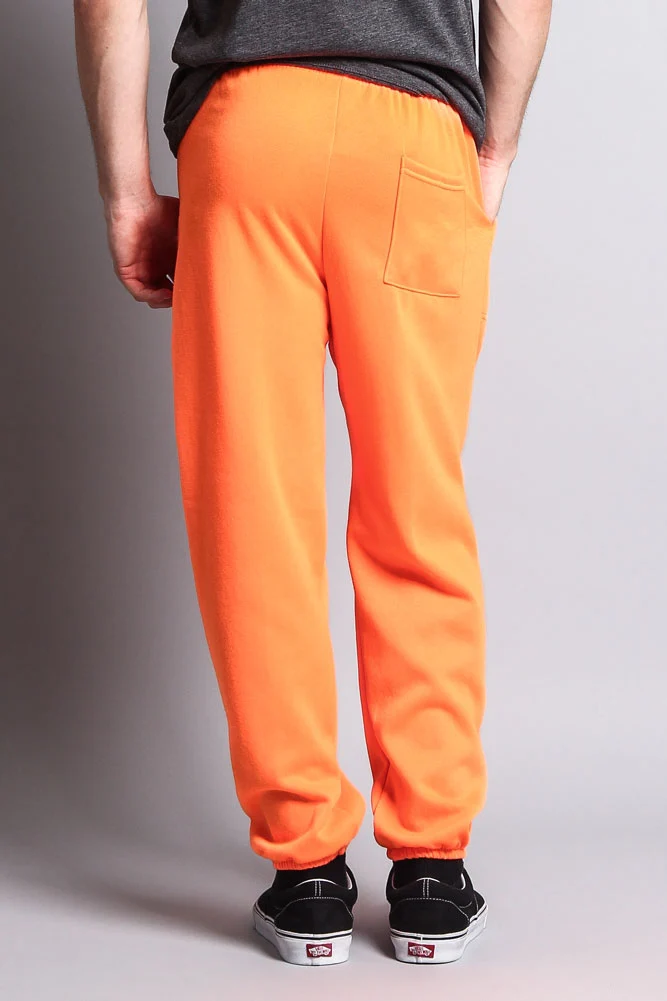 Basic Solid Color Fleece Sweatpants - Image 40