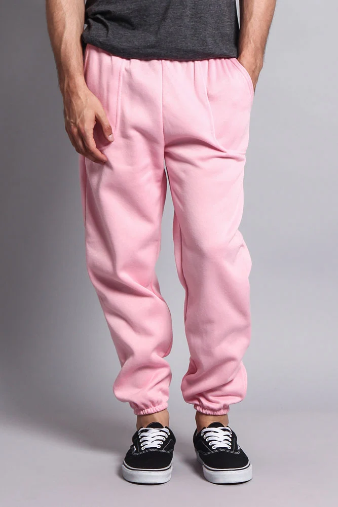 Basic Solid Color Fleece Sweatpants - Image 51