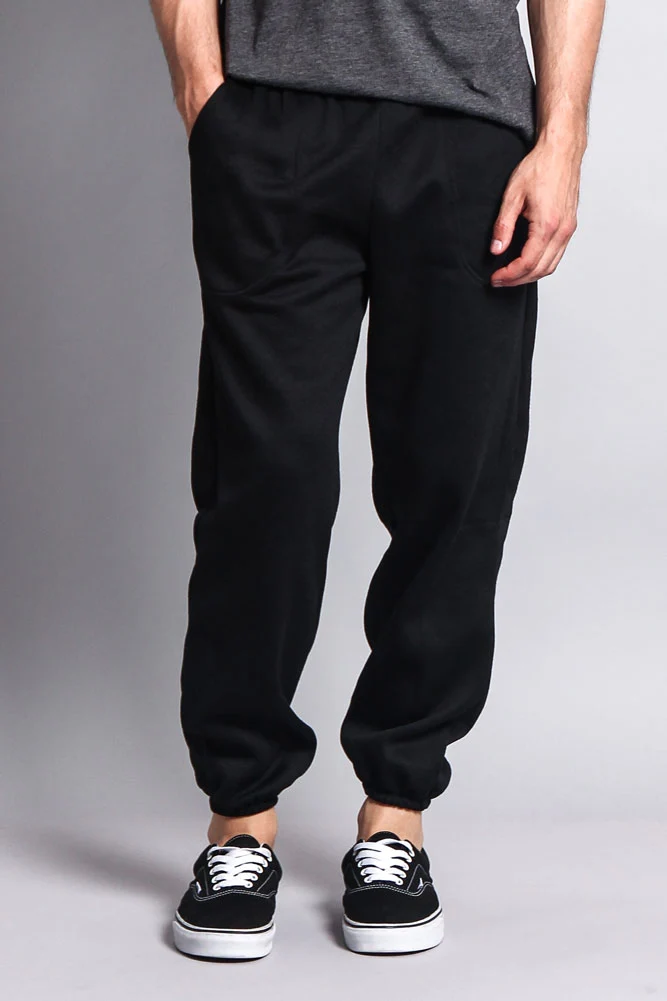 Basic Solid Color Fleece Sweatpants - Image 8
