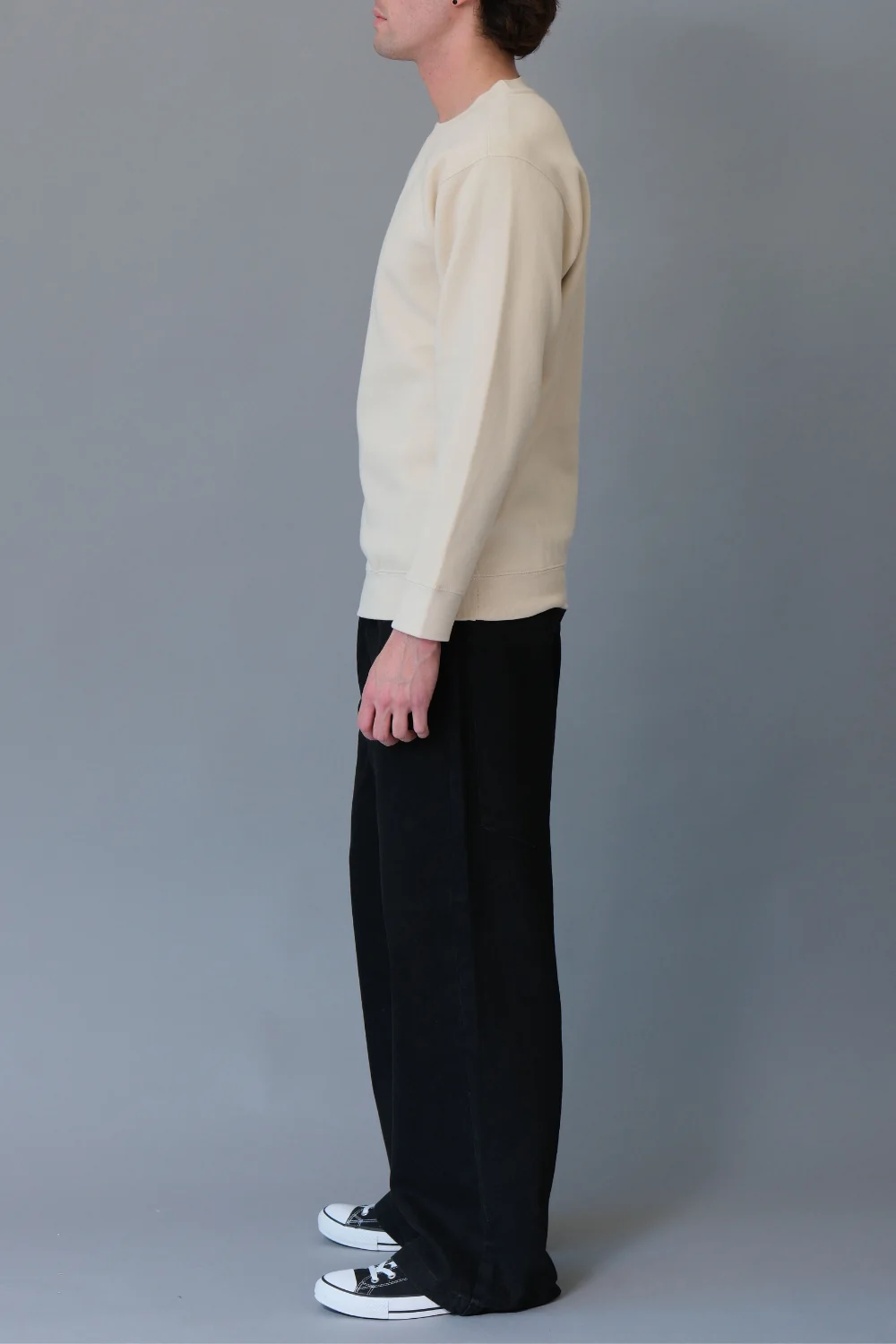 Basic Solid Crew-Neck Sweatshirt - Image 18