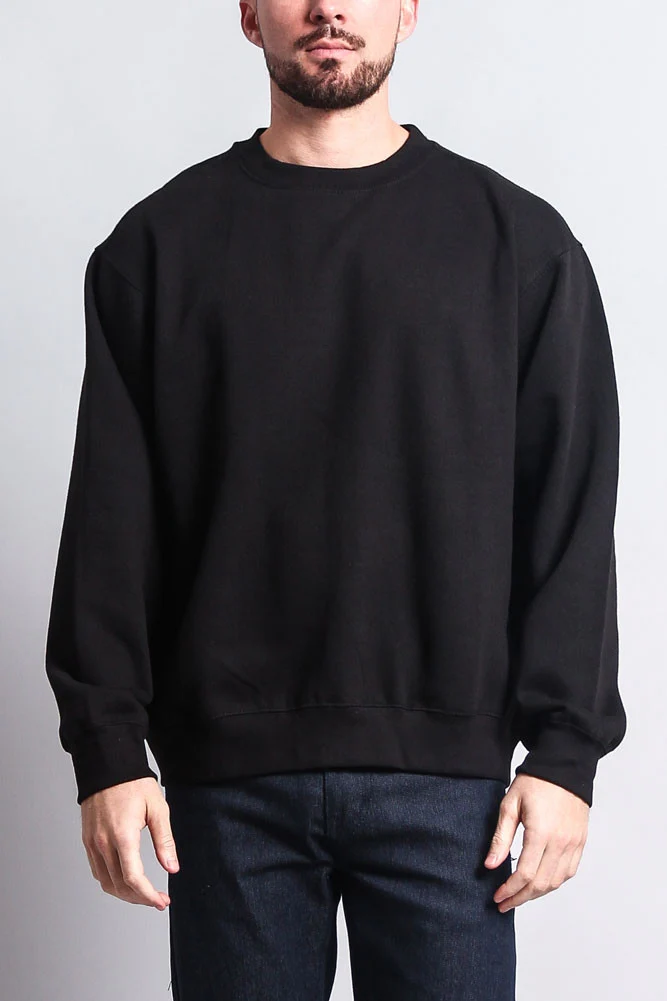 Basic Solid Crew-Neck Sweatshirt - Image 23