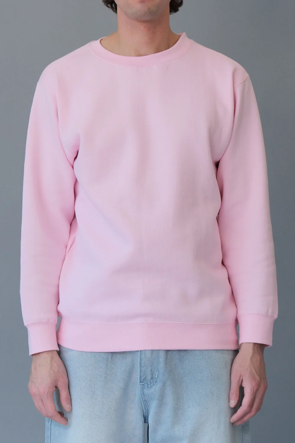 Basic Solid Crew-Neck Sweatshirt - Image 4