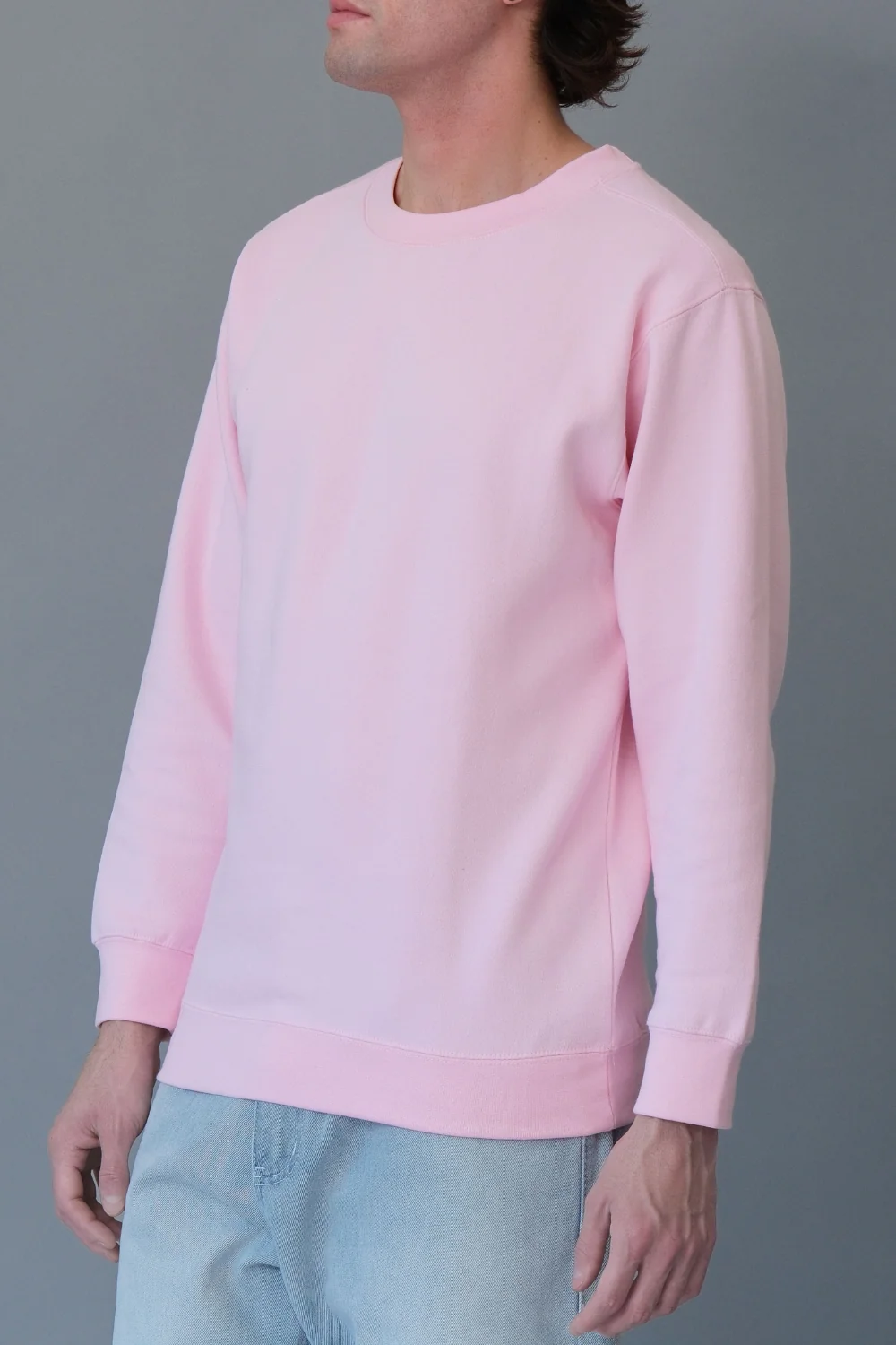 Basic Solid Crew-Neck Sweatshirt - Image 5