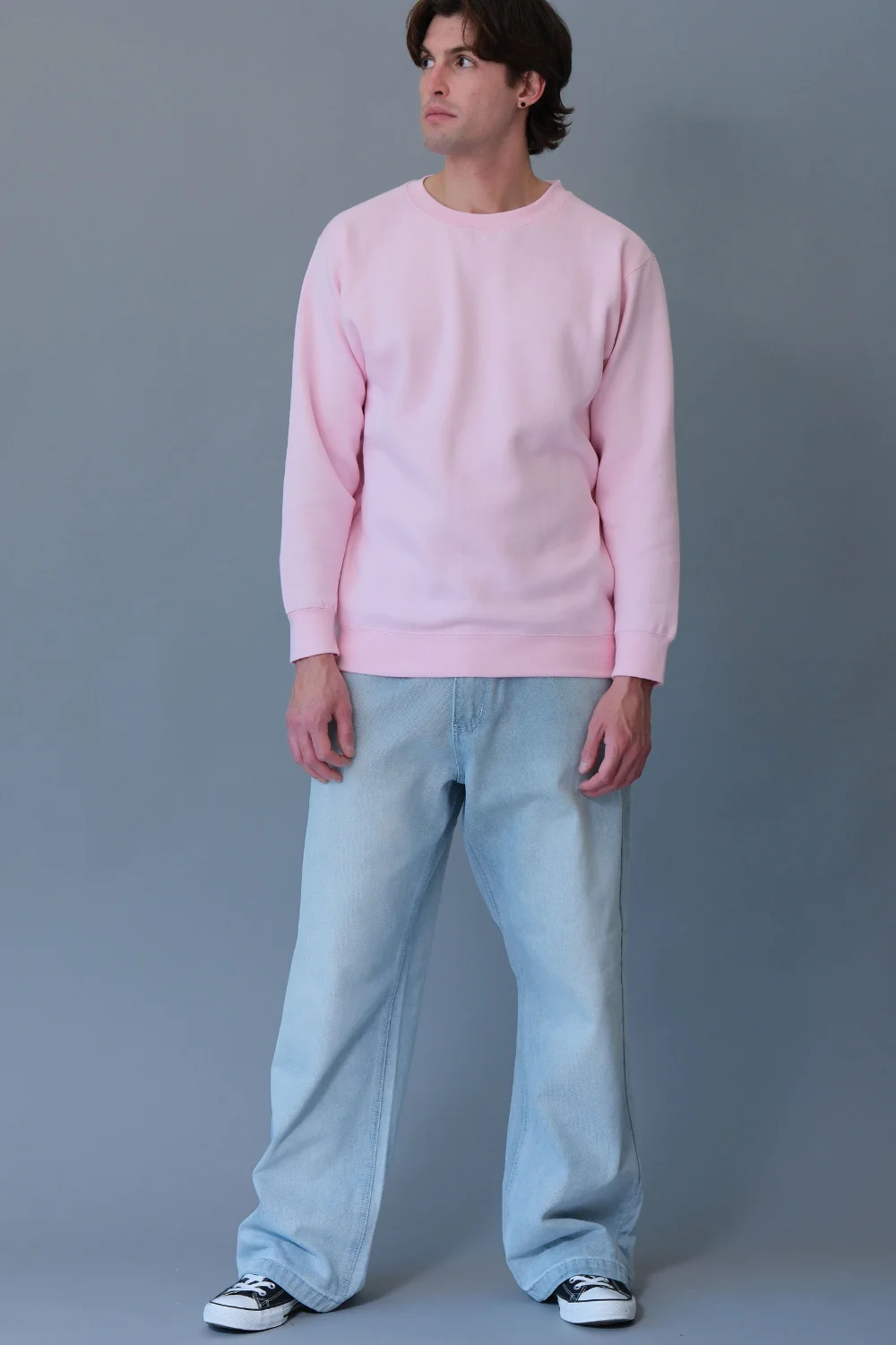 Basic Solid Crew-Neck Sweatshirt - Image 8