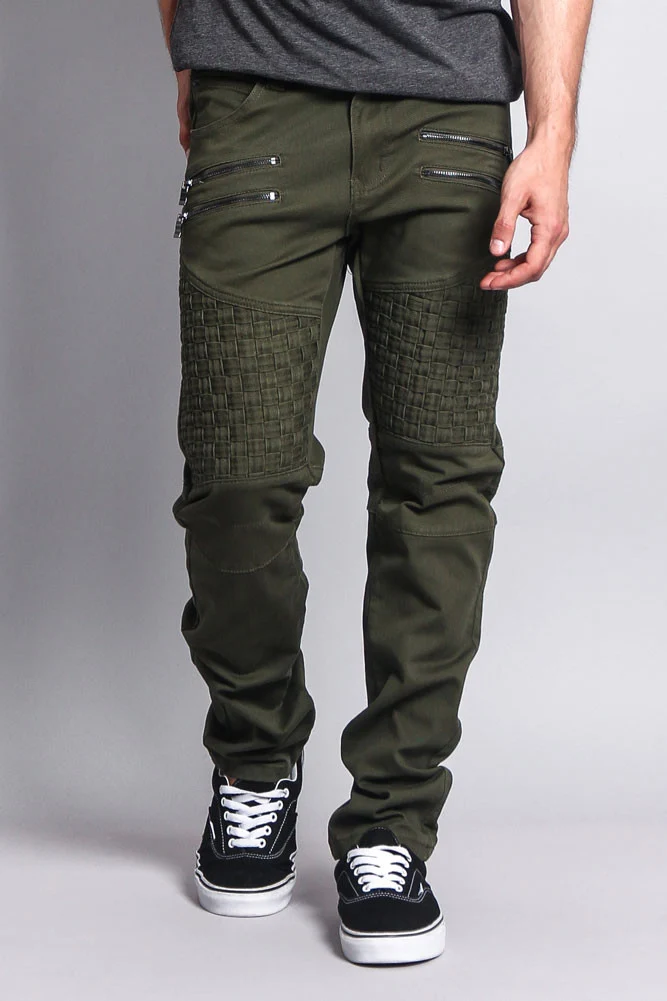 Basket Weave Biker Twill Jeans - Image 20