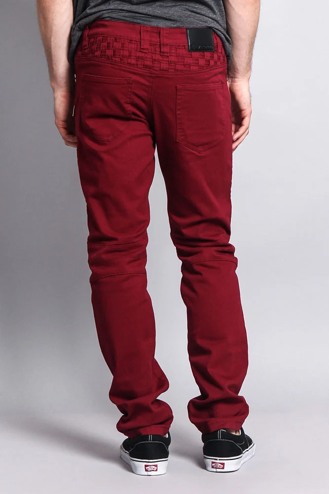 Basket Weave Biker Twill Jeans - Image 9
