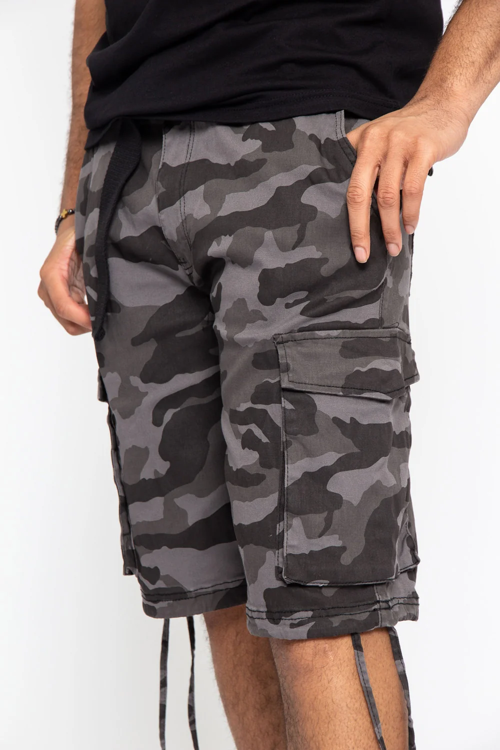 Belted Camo Cargo Shorts - Image 13