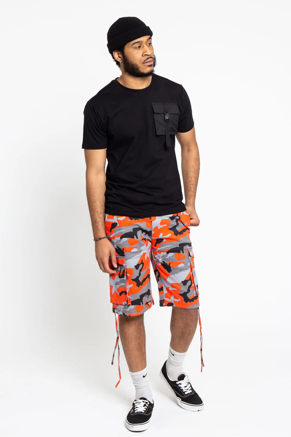 Belted Camo Cargo Shorts - Image 36
