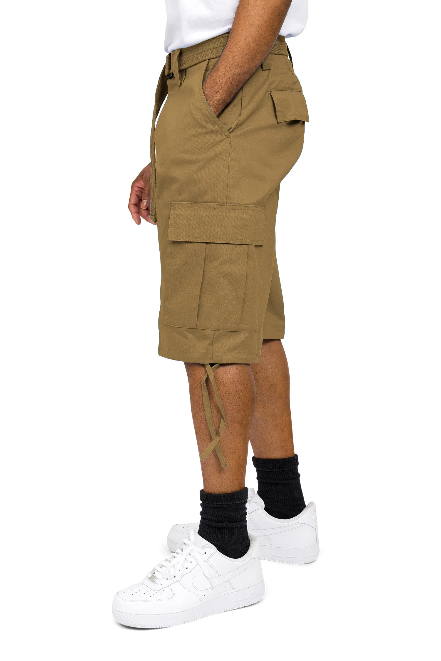 Belted Solid Cargo Shorts (New Colorways) - Image 7
