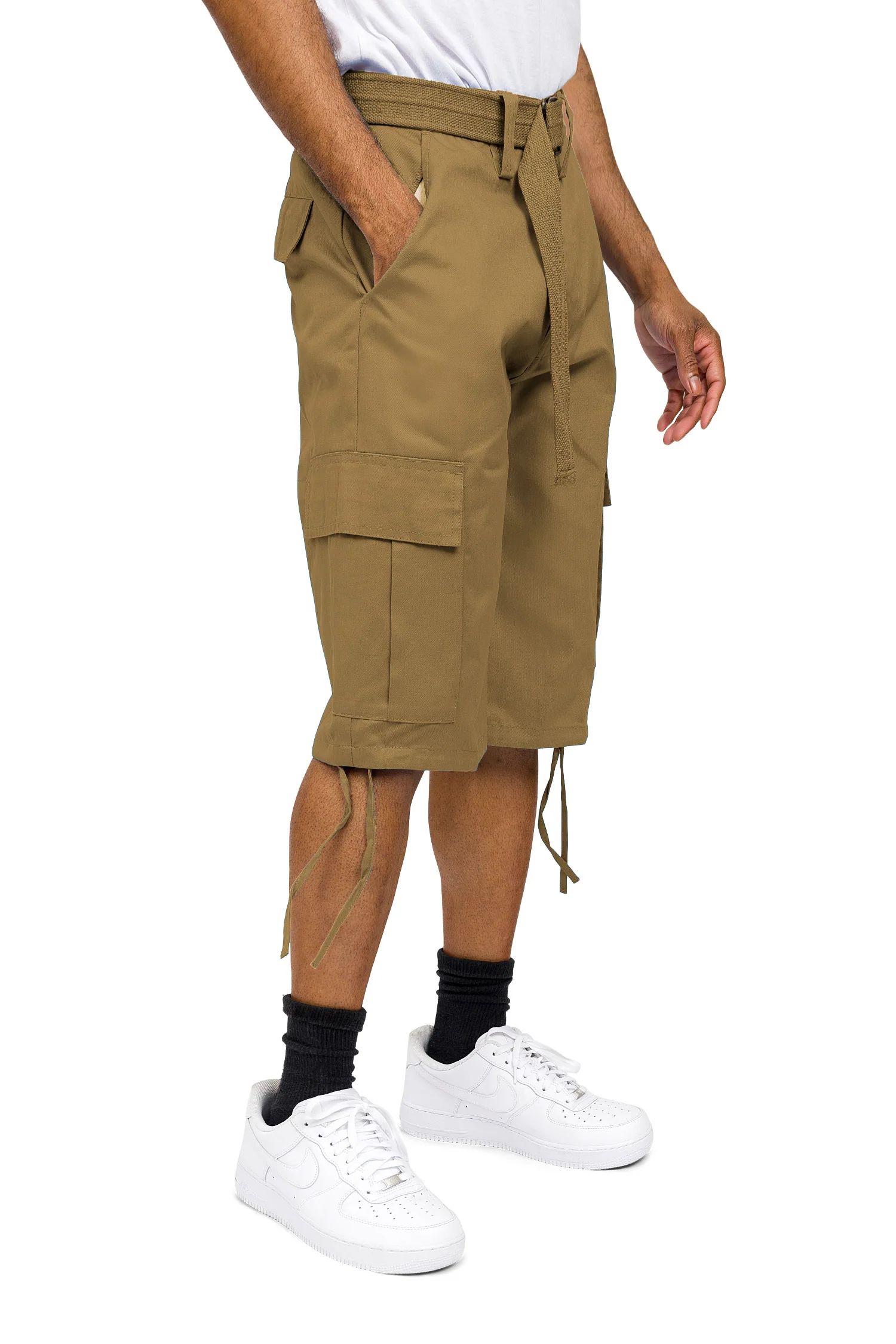 Belted Solid Cargo Shorts (New Colorways) - Image 9