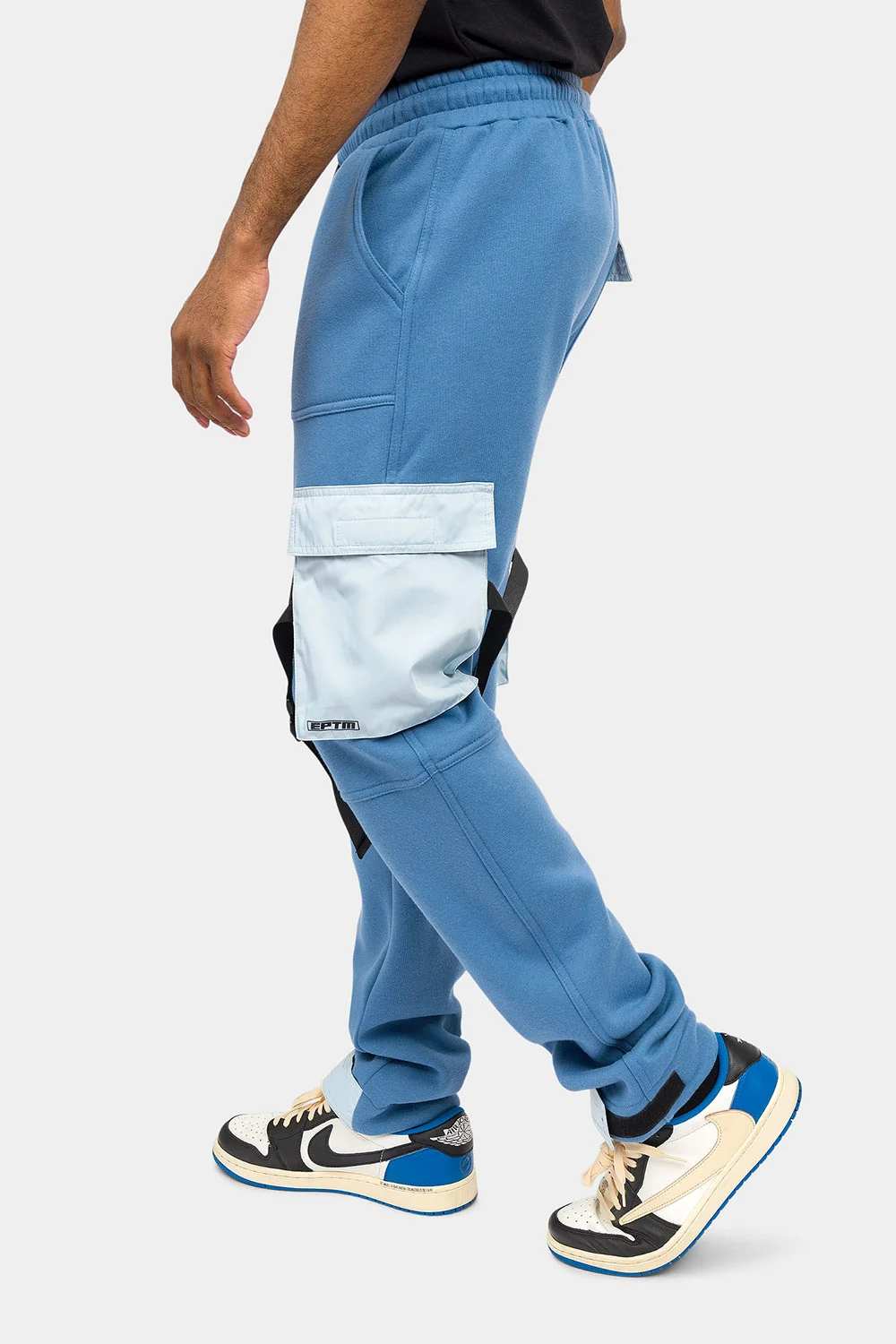 Adjustable Buckle Strap Cargo Sweatpants - Image 12