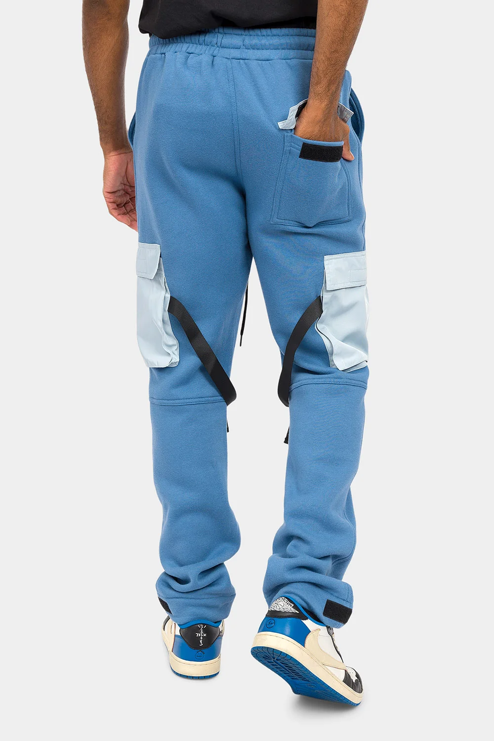 Adjustable Buckle Strap Cargo Sweatpants - Image 13