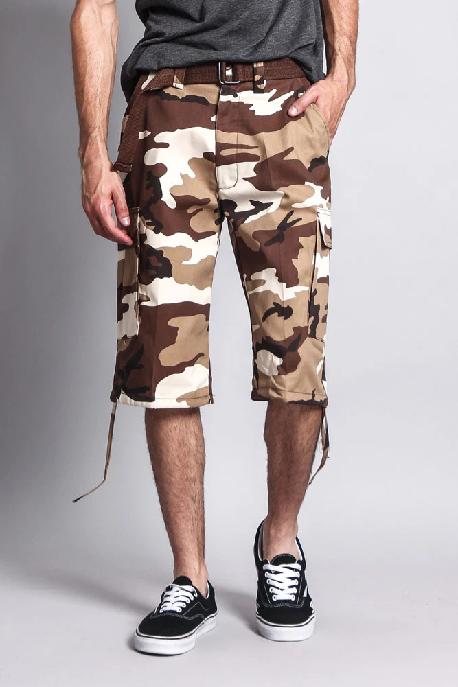 Belted Camo Cargo Shorts - Image 10