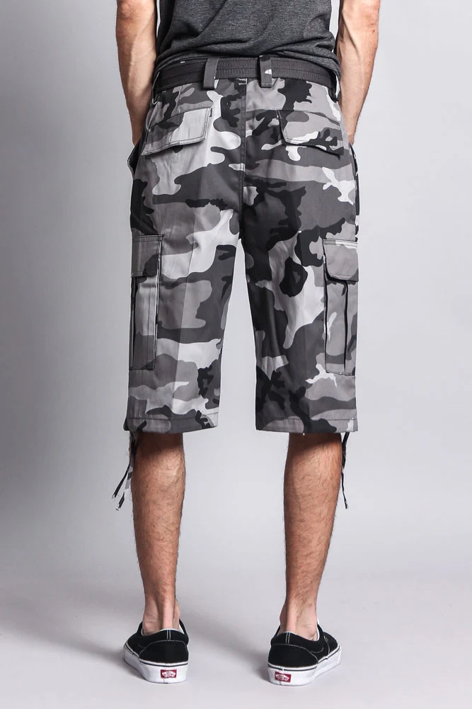 Belted Camo Cargo Shorts - Image 23