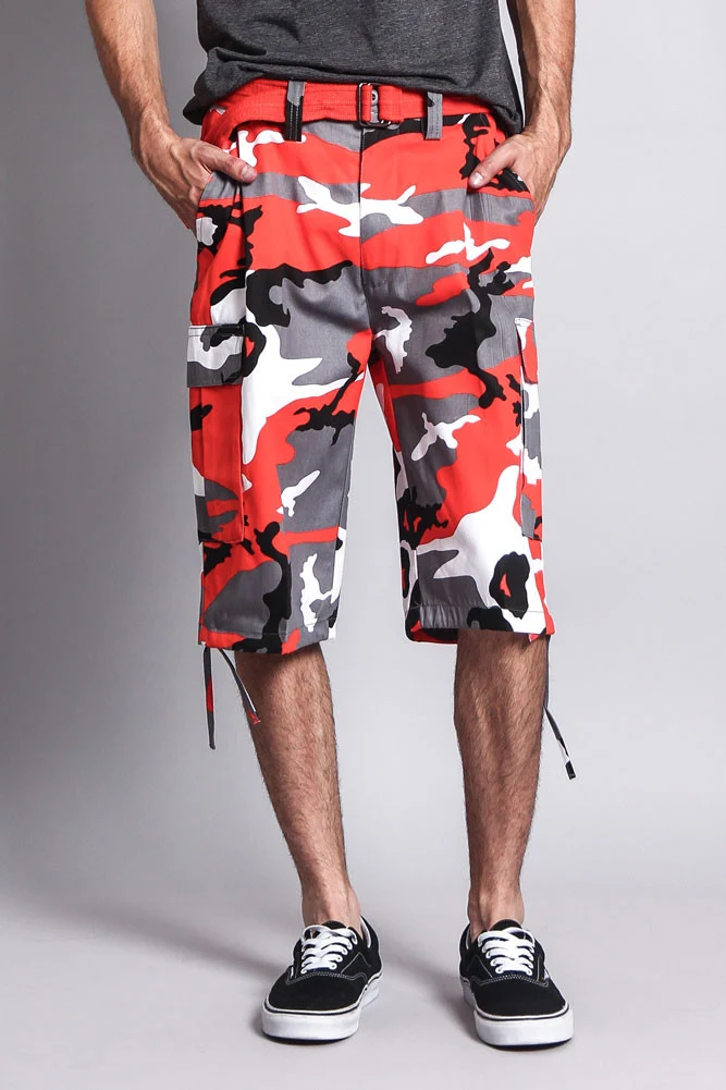 Belted Camo Cargo Shorts - Image 26