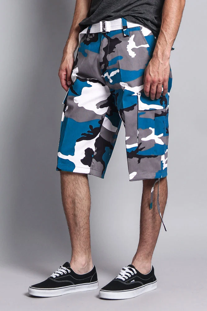Belted Camo Cargo Shorts - Image 42