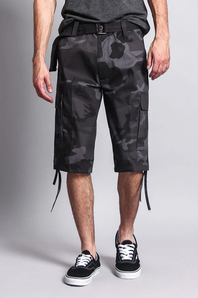 Belted Camo Cargo Shorts - Image 5