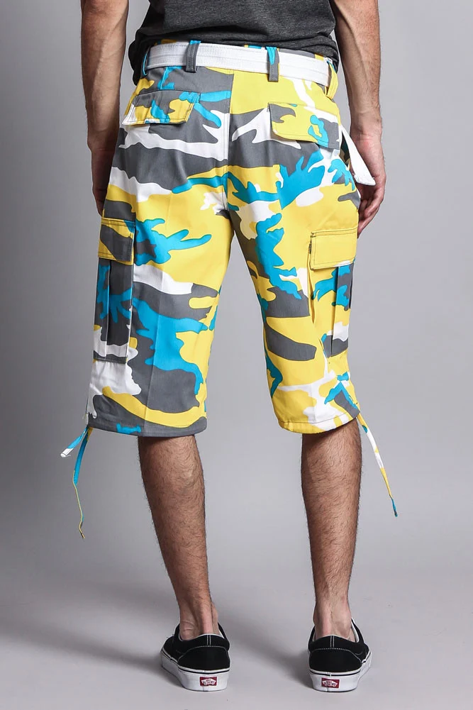 Belted Camo Cargo Shorts - Image 53