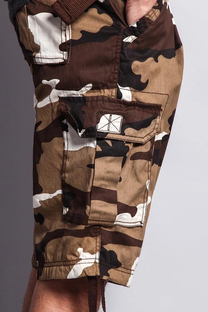 Camo Ripstop Belted Cargo Shorts - Image 13
