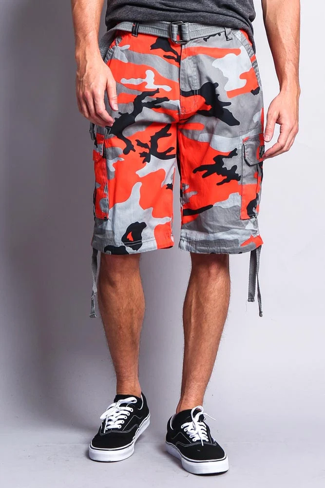 Camo Ripstop Belted Cargo Shorts - Image 22
