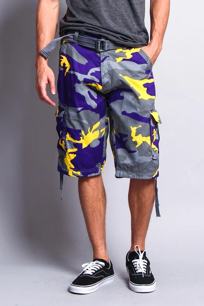 Camo Ripstop Belted Cargo Shorts - Image 26