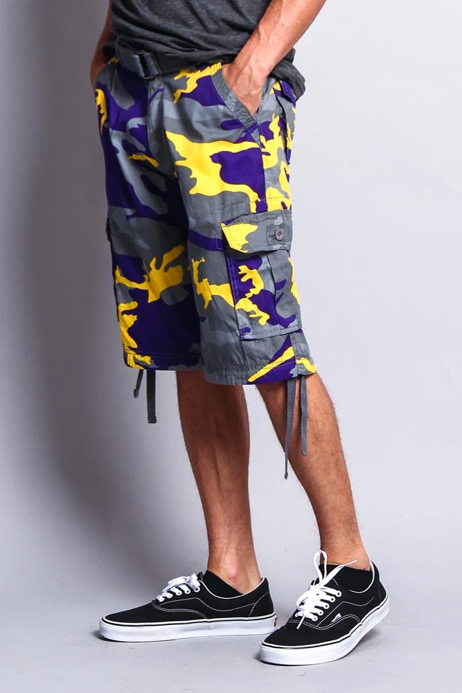 Camo Ripstop Belted Cargo Shorts - Image 27