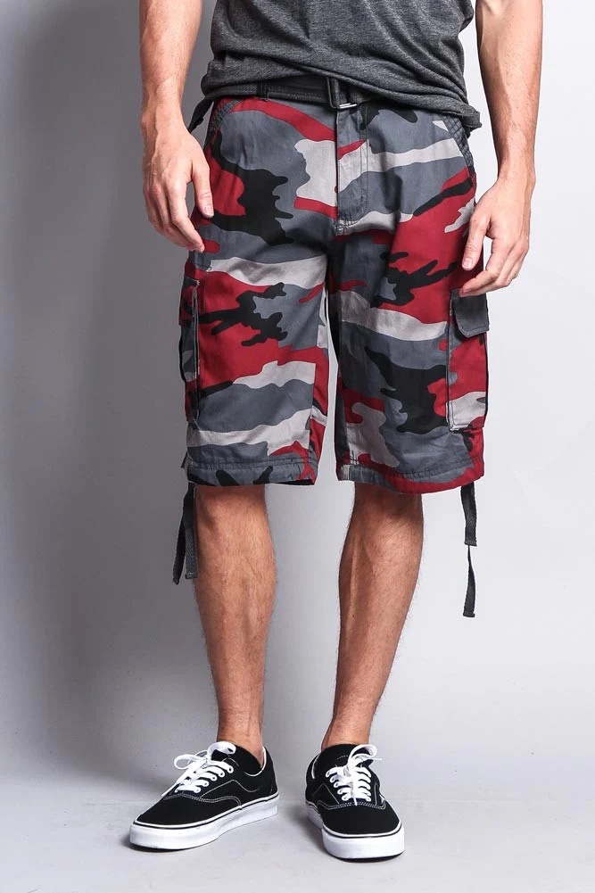 Camo Ripstop Belted Cargo Shorts - Image 30