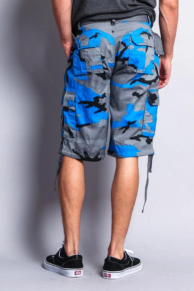 Camo Ripstop Belted Cargo Shorts - Image 36