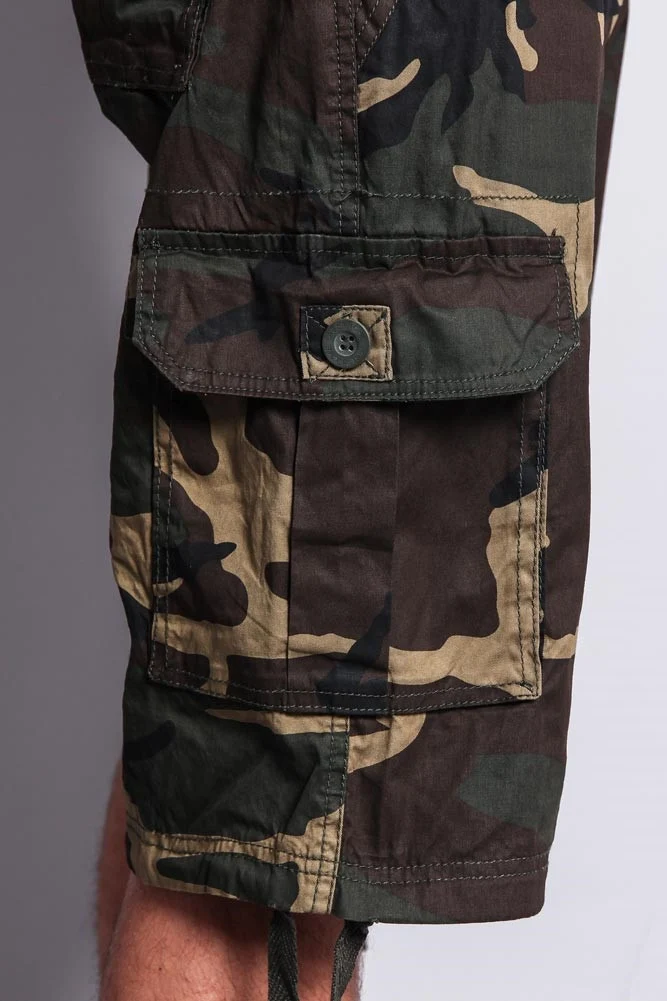 Camo Ripstop Belted Cargo Shorts - Image 5