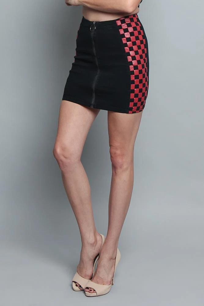 Checkered Striped Skirt - Image 10