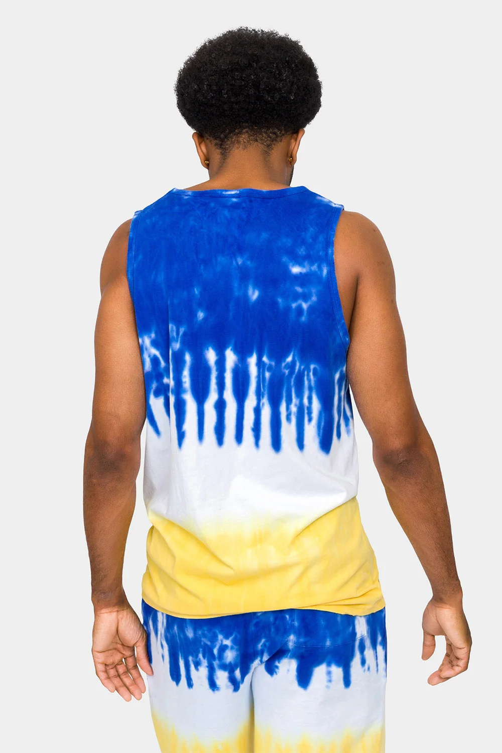 Colorblock Tie Dye Cotton Tank Top - Image 8