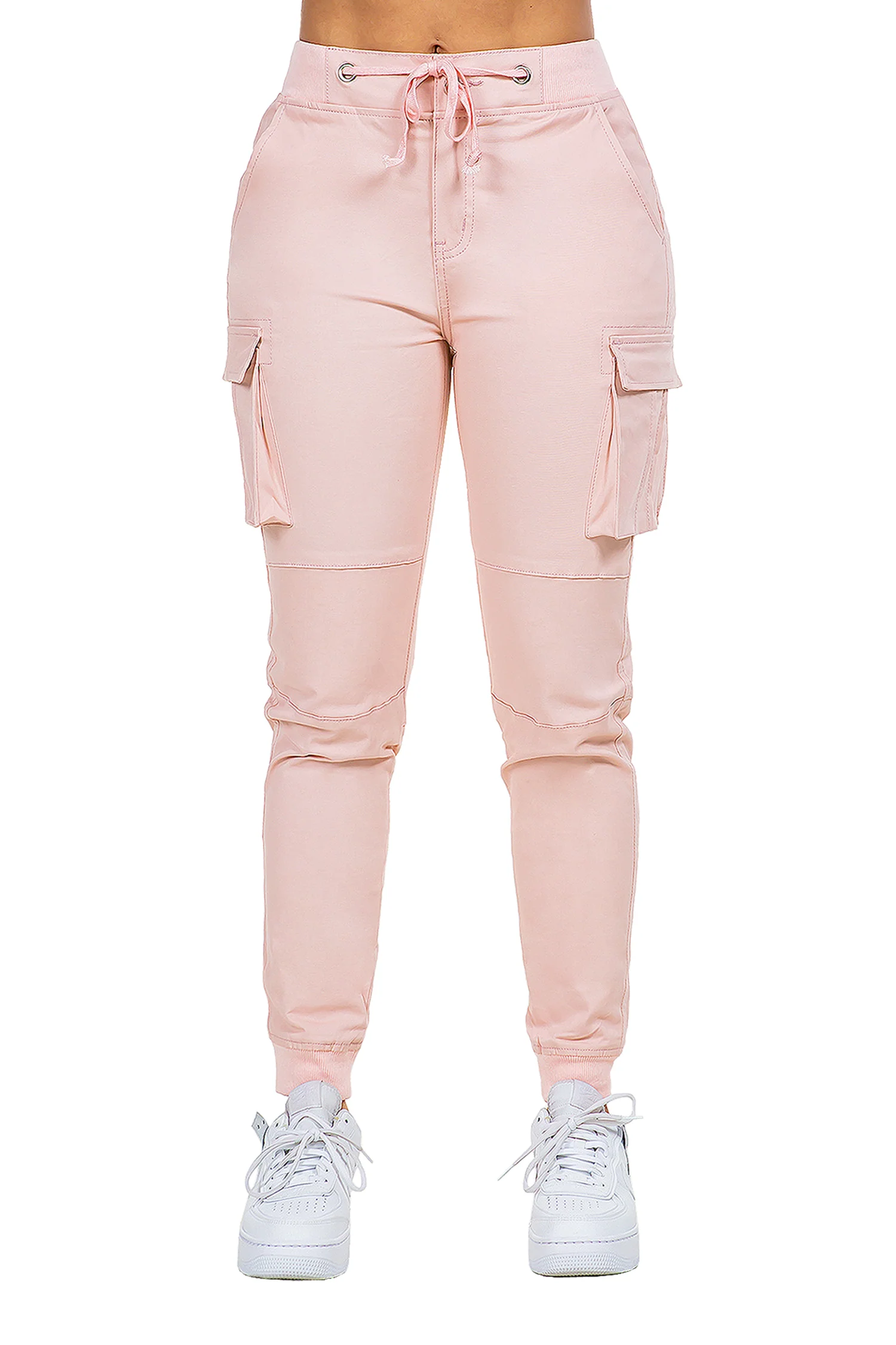 Women's Essential Colored Cargo Joggers - Image 33