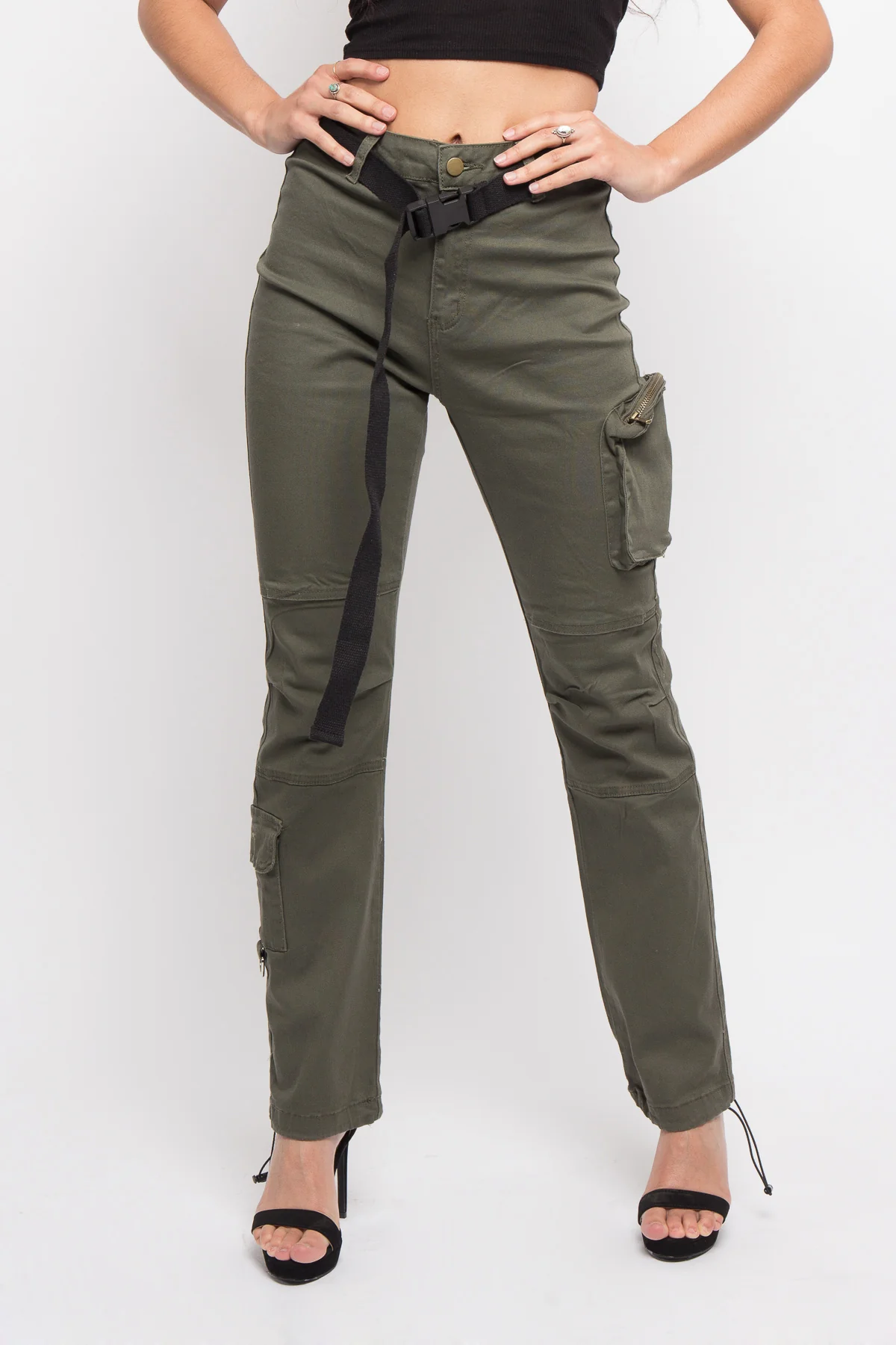 Colored Utility Jogger with Belt - Image 3