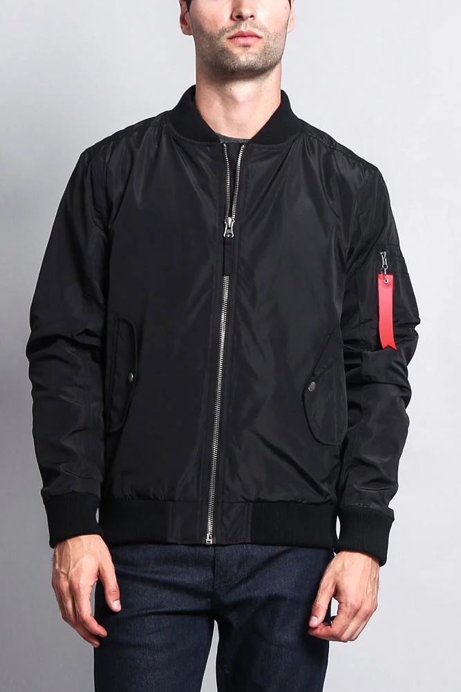 Contrast Lightweight Bomber Flight Jacket - Image 15