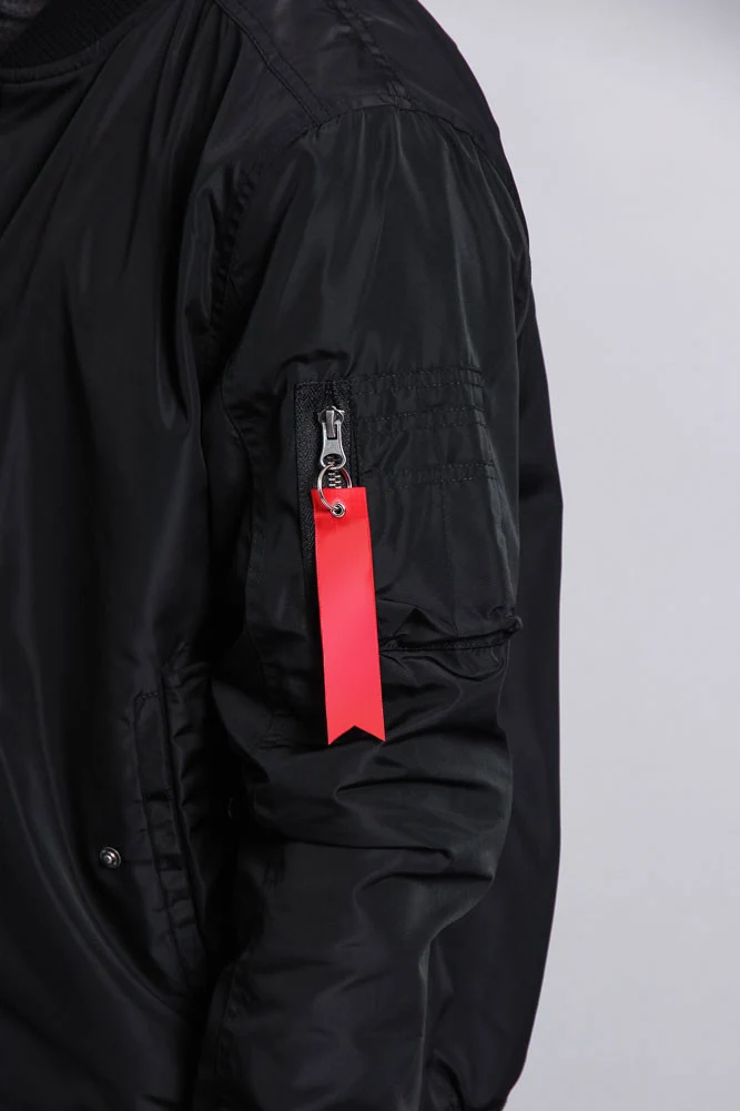 Contrast Lightweight Bomber Flight Jacket - Image 20