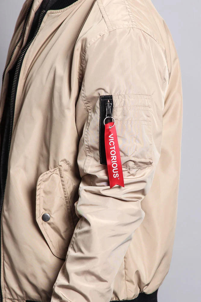 Contrast Lightweight Bomber Flight Jacket - Image 30