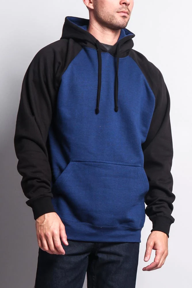 Contrast Raglan Sleeve Pullover Hoodie - Image 39